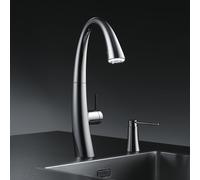 KWC Zoe Mitigeur de cuisine pivotant, avec douchette extractible, 10.201.122.000FL,