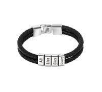 KWCLTH Bracelet personnalisé pour mon père Pour mes hommes Bracelet en cuir personnalisé Cadeaux pour petit ami