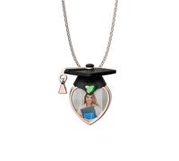 KWCLTH Cadeau de fin d'études personnalisé pour ami(e) Casquette de fin d'études Collier de pierres de naissance personnalisé avec photo Lycée Personnalisé Collège Texte Bijoux pour femmes