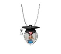 KWCLTH Cadeau de fin d'études personnalisé pour ami(e) Casquette de fin d'études Collier de pierres de naissance personnalisé avec photo Lycée Personnalisé Collège Texte Bijoux pour femmes