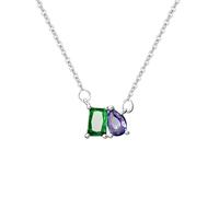 KWCLTH Collier double pierre de naissance Collier personnalisé Toi et Moi Bijoux d'amitiéCadeau pour elle