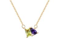 KWCLTH Collier double pierre de naissance Collier personnalisé Toi et Moi Bijoux d'amitiéCadeau pour elle