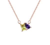 KWCLTH Collier double pierre de naissance Collier personnalisé Toi et Moi Bijoux d'amitiéCadeau pour elle