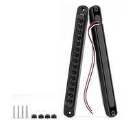 Kwedfgo Barre Feu Arrière Remorque Camion 10 Pouces LED D'arrêt/clignotant/recul/feu Stop Pour Wrangler Pour Golf Pour Chariot Tout-terrain Camion RV UTV ATV Feux Arrière(Smoked White)