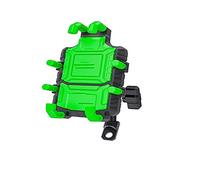 Kwedfgo GPS Support Téléphone Support Universel De Téléphone Portable De Moto Charge sans Fil 360 ° Rotation en Alliage D'aluminium Antichoc Support De Téléphone Étanche(Green(Bevel Base))