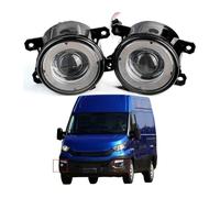 Kwedfgo Lot De 2 Feux Antibrouillard LED H11 Angel Eye DRL Pour Iveco Pour Daily VI 2014 2015 2016 2017 2018 2019 2020 2021 2022 2023 Phare De Travail(White and Yellow)