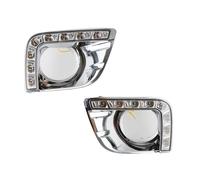 Kwedfgo Lot De 2 Feux Jour À LED DRL Pour Toyota Pour Prado FJ150 LC150 2010 2011 2013 Pour Land Pour Cruiser 2700 Feux Antibrouillard Automatiques Phare De Travail(White Yellow Blue)