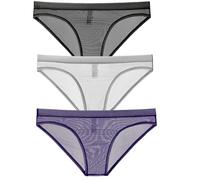 Kwelt Hommes Slips Sexy érotique Slips Shorts Slips Taille Basse Maille Voir à Travers Les Slips Respirants Slips Caleçons