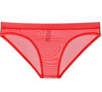 Kwelt Hommes Slips Sexy 鲯tique Slips Shorts Slips Taille Basse Maille Voir ࠔravers Les Slips Respirants Slips Cale篮s,XL,Rouge-Red