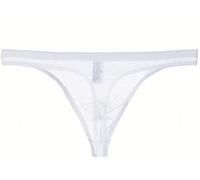 Kwelt Hommes String Tanga Bikini Tongs Sexy Shorts Slip, Blanc, L