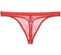 Kwelt Hommes String 鲯tique Tanga String Bikini Tongs String Sexy Shorts Slip String,L,Rouge