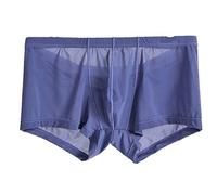 Kwelt Shorts pour Hommes Boxer Shorts Hommes Sexy Transparent Taille Basse Transparent Boxer Shorts Boxer Slips sous-vêtements Respirant sous-vêtements
