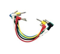 KWETVSH Câbles Audio Guitare Paquet De 6 Câbles Avec Fiches À Angle Droit 1/4" Pour Guitares Électriques Basses Et Autres Instruments