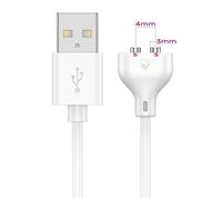 Kwevos Câble de charge magnétique USB DC à 2 broches - 4 mm - 80 cm de long - Chargeur pour jouets/nettoyant pour le visage/brosse à dents électrique (4 mm)