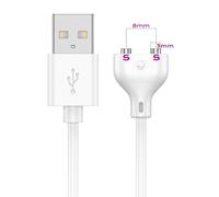 Kwevos Câble de charge magnétique USB DC à 2 broches - 8 mm - 8 mm - 8 mm de long - Chargeur pour jouets/nettoyant pour le visage/brosse à dents électrique (8 mm)