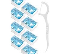Kwex-400pcs Fil Dentaire Avec Manche 3 X Nettoyage Des Dents Fil Dentaire Cure Dents Dental Floss 3-En-1 Fil Dentaire Cure-Dent Gratte-Langue Élimine Plaque, Résidus Alimentaires Et Mauvaise Haleine