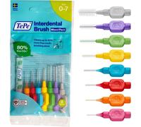 Kwex-Brossettes Interdentaires , Originales, Pack Toutes Tailles, Assortiment De Couleurs, 0.4-1.3mm/Iso 0-7, 8pcs, Élimine La Plaque Dentaire, Espaces Très Serrés À Plus Larges