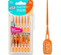 Kwex-Easypick Cure-Dents, Orange, Iso Xs-S, 60pcs, Élimine La Plaque Dentaire, Nettoyage Efficace Entre Les Dents, Cure-Dents Éco-Responsables Pour Les Espaces Très Serrés, Étui De Voyage Inclus