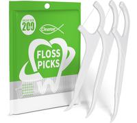 Kwex-Fils Dentaire Avec Manche - 200 Pièces De Dental Floss/Cure Dent En Soie Pour Une Hygiène Bucco-Dentaire Optimale - Nettoyage Efficace Des Dents Et Des Gencives - Facile À Utiliser, Durable, Par