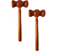 KWEX-Lot de 2 mini maillets en bois pour juge, avocat, vente aux enchères et cosplay