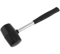 KWEX-Maillet en caoutchouc noir - Maillet souple en caoutchouc - Tube en acier inoxydable antidérapant - Poignée en caoutchouc - Poignée en caoutchouc - Outil à main pour tous les travaux