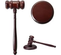 KWEX-Marteau de Juge, Maillets en Bois, Marteau de Vente aux Enchères, Ensemble de Marteau en Bois, pour Juge, Avocat, Tribunal aux Enchères, Entreprise, Étudiant