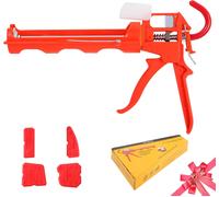 KWEX-Pistolet à Calfeutrer Applicateur de Pistolet à Silicone Rapport de Poussée 15:1 Intégré Coupe-bouteille Distributeur de Mastic pour Cartouche de 310 ml Avec Outils de Finition de Calfeutrage