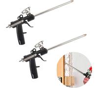 KWEX-Pistolet Mousse Polyurethane 2 Pièces Pistolet Mousse Expansive Pistolable PU Professionnel pour le Calfeutrage Remplissage L'étanchéité, Noir