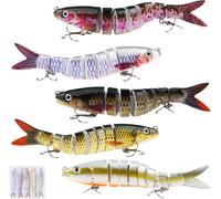 Kwex-Rany 5 Pièces Leurre Peche Mer Avec Des Boîtes Et Leurre Peche Truite Pour La Pêche À La Truite D'appâts Rotar Y Appât Peut Être Utilisé Pour Le Poisson Dans Diverses Eaux