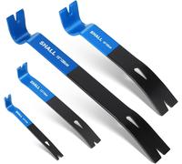 KWEX-SHALL Lot de 4 pieds-de-biche plats - 38,1 cm, 25,4 cm, 19,1 cm, 14 cm - Très résistant et mini extracteur de clous - Barre de griffe utilitaire - Barre plate en acier à haute teneur en carbone