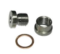 KWEZ Capteur D'Oxygène Kit De Bouchon Et D'écrou M12 X 1,25 en Acier Inoxydable S304 pour Sonde Lambda Et Capteur D'oxygène D'échappement Adaptateur sonde Lambda