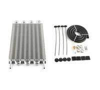 KWEZ Refroidisseur de Transmission Kit De Conversion De Radiateur Manuel-Automatique Universel en Aluminium pour Transmission À Distance, 4 Ou 8 Rangées, TOC-1001(8 Row Silver)
