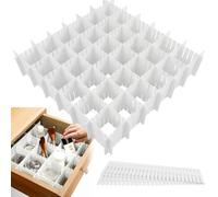 KWGSHN 40 Pièces Séparateurs de Tiroirs 32 * 7 cm Grille Diviseur de Tiroir, Tiroir en Plastique Réglables Separateur pour Commode, Cuisine, Chambre à Coucher, Bureau, Blanc