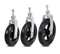 KWIBYBGS 1 Paire de Roulettes Avant de Fauteuil Roulant En Alliad'Aluminium, Fourche Avant, Roues de Fauteuil Roulant, Accessoire Avec Roulement/6In(15Cm)