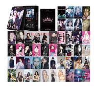 KWIBYBGS 55Pcs Black&Pink Photo Cards Kpop Bp Cards,Bp Cards Black-Pink Greeting Cards Jisoo,Jennie,Rosé,Lisa Cards With Postcards Box/D-Day