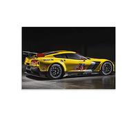 KWID Poster de voiture de course pour Chevrolet Corvette C7.R GT2 Supercar - Poster décoratif sur toile - Impression d'art moderne pour chambre à coucher - 30 x 45 cm