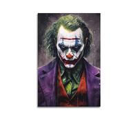 KWID Poster d'œuvres d'art cinématographiques - Poster Joker - Peinture sur toile - 50 x 75 cm