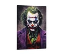KWID Poster d'œuvres d'art cinématographiques Poster Joker - Peinture sur toile décorative - 30 x 45 cm