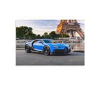 KWID Poster Hyper Car pour Bugatti Chiron Pur Supercar - Peinture décorative sur toile - Impression moderne pour chambre à coucher - 30 x 45 cm
