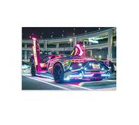 KWID Poster Supercar pour lumières néons, Lamborghini - Voiture de sport - Poster décoratif sur toile - Poster mural et image d'art moderne pour chambre à coucher - 30 x 45 cm