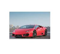 KWID Poster Supercar pour voiture de course sportive Lamborghini rouge Huracan - Peinture décorative sur toile - Impression moderne pour chambre à coucher - 30 x 45 cm