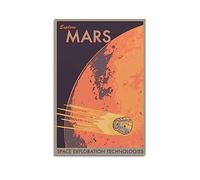KWID Stargate Poster vintage d'exploration spatiale de Mars sur toile 40 x 60 cm