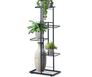 Kwietnik metalowy czarny 5-poziomowy 96 cm