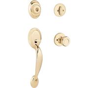 Kwikset 96870-091 Dakota Poignée monocylindre avec bouton Tylo avec clé intelligente en laiton poli