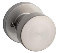 Kwikset 97300-933 Pismo Bedroom/Bathroom Door Knob, Round, Satin Nickel