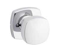 Kwikset Arroyo Bouton de porte factice, poignée simple face pour placards, portes doubles françaises et garde-manger, chrome poli, poignée de porte intérieure non tournante
