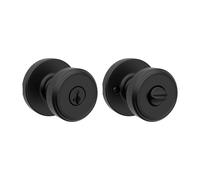 Kwikset maven Bouton de porte d'entre avec verrouillage et cl Secure Handled Poigne extrieure Entre avant et chambre coucher noir mat