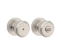 Kwikset Maven Bouton de porte d'intimit intrieur avec serrure Poigne de porte ronde pour salle de bain et chambre coucher Poigne de porte