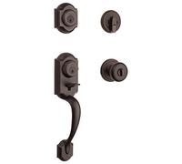 Kwikset Montara Single Cylinder Handleset w/Juno Knob featuring SmartKey in Venetian Bronze by