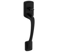 kwikset Prague Poignée uniquement avec bouton Pismo Noir mat